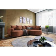 ECKSOFA in Chenille Braun  - Schwarz/Braun, Design, Kunststoff/Textil (307/194cm) - Carryhome