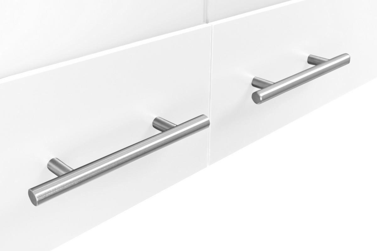 MINIKÜCHE 100 cm   in Weiß, Eichefarben  - Eichefarben/Silberfarben, Basics, Glas/Holzwerkstoff (100cm) - Respekta