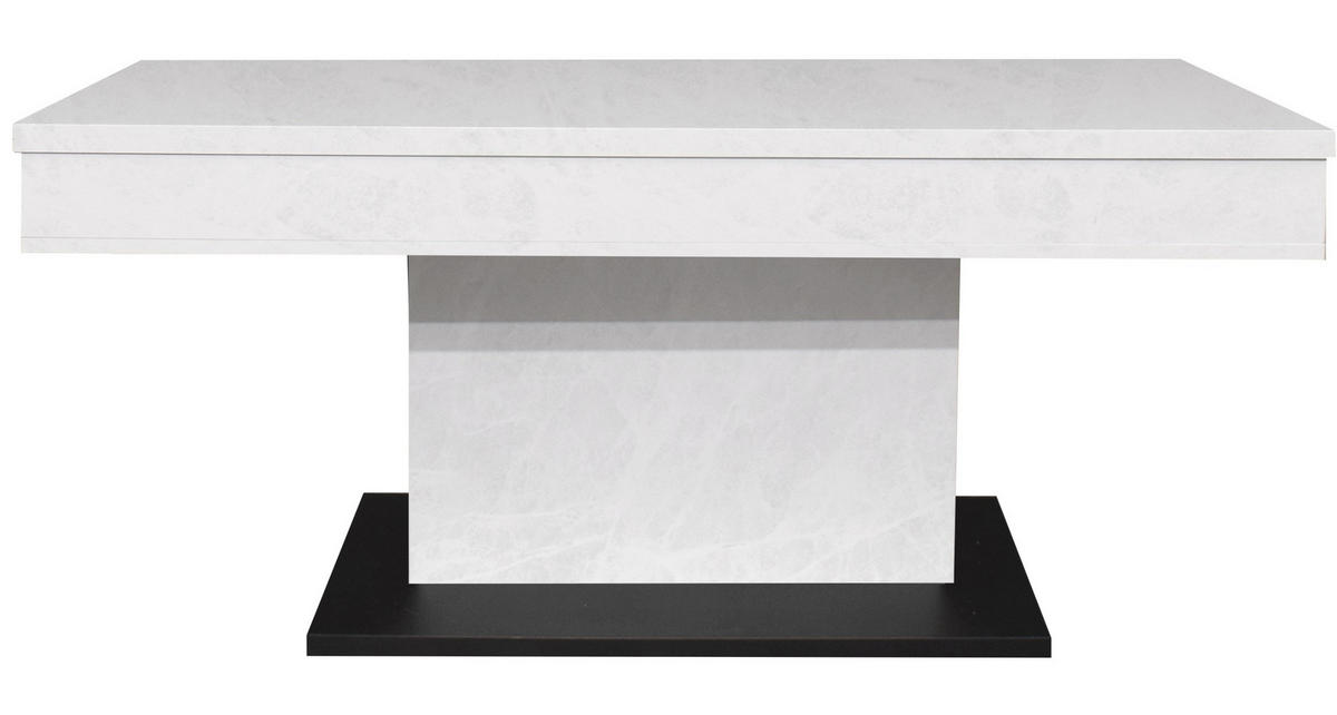 COUCHTISCH in Metall, Holzwerkstoff  - Schwarz/Weiß, Design, Holzwerkstoff/Metall (110/58-77/60cm) - MID.YOU