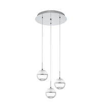 LED-HÄNGLAMPA 40 cm  - vit/kromfärg, Basics, glas (40cm)