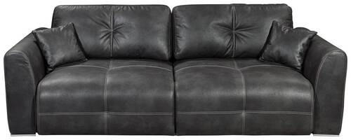 KANAPÉÁGY textil antracit  - króm/antracit, Modern, műanyag/textil (245/85/115cm) - Livetastic
