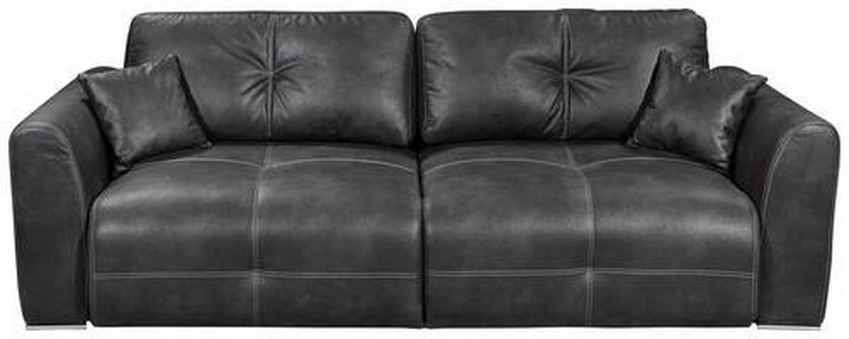 KANAPÉÁGY textil antracit  - króm/antracit, Modern, műanyag/textil (245/85/115cm) - Livetastic