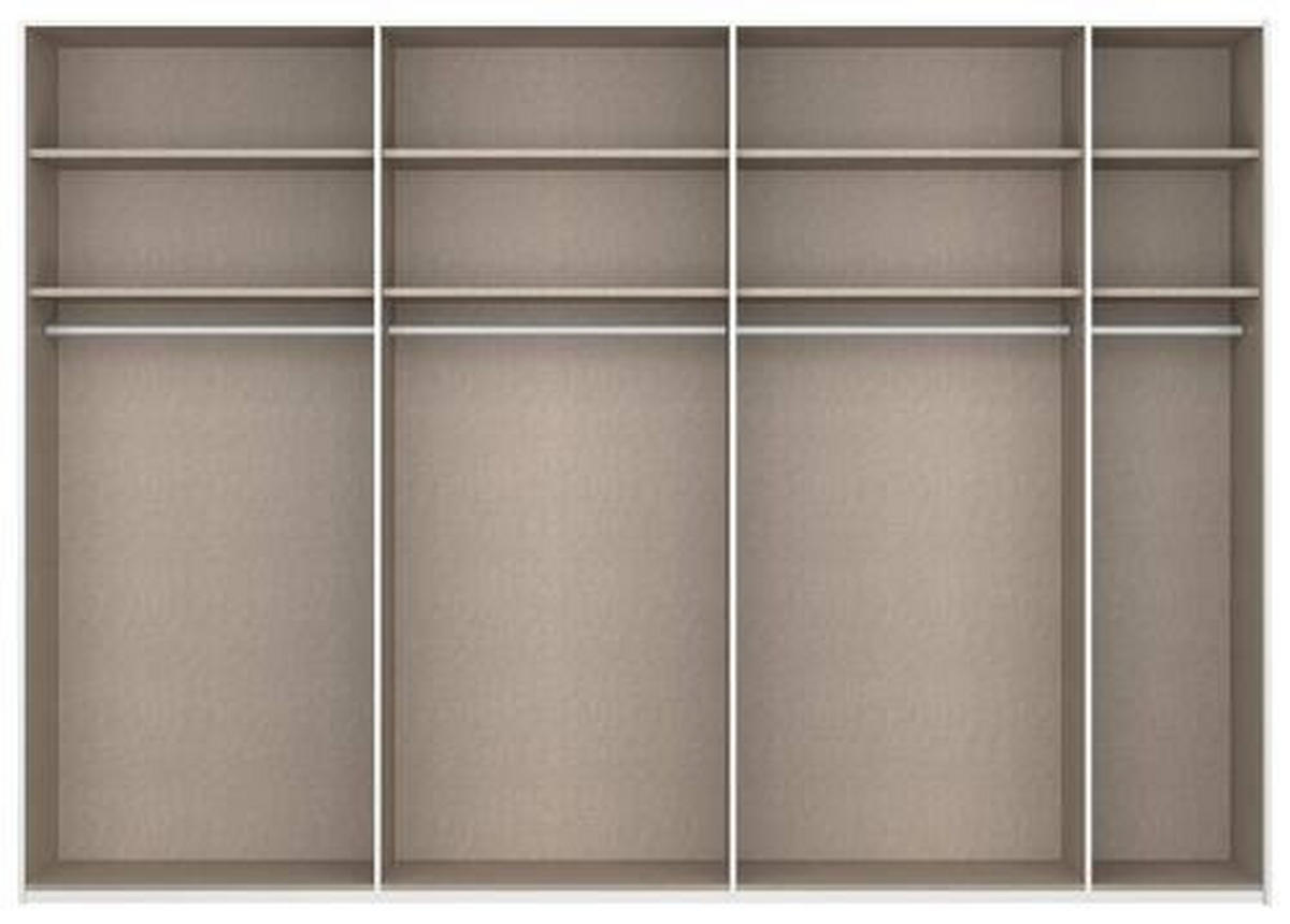 SCHWEBETÜRENSCHRANK in Graphitfarben, Grau  - Graphitfarben/Grau, Design, Glas/Holzwerkstoff (316/223/68cm) - Xora