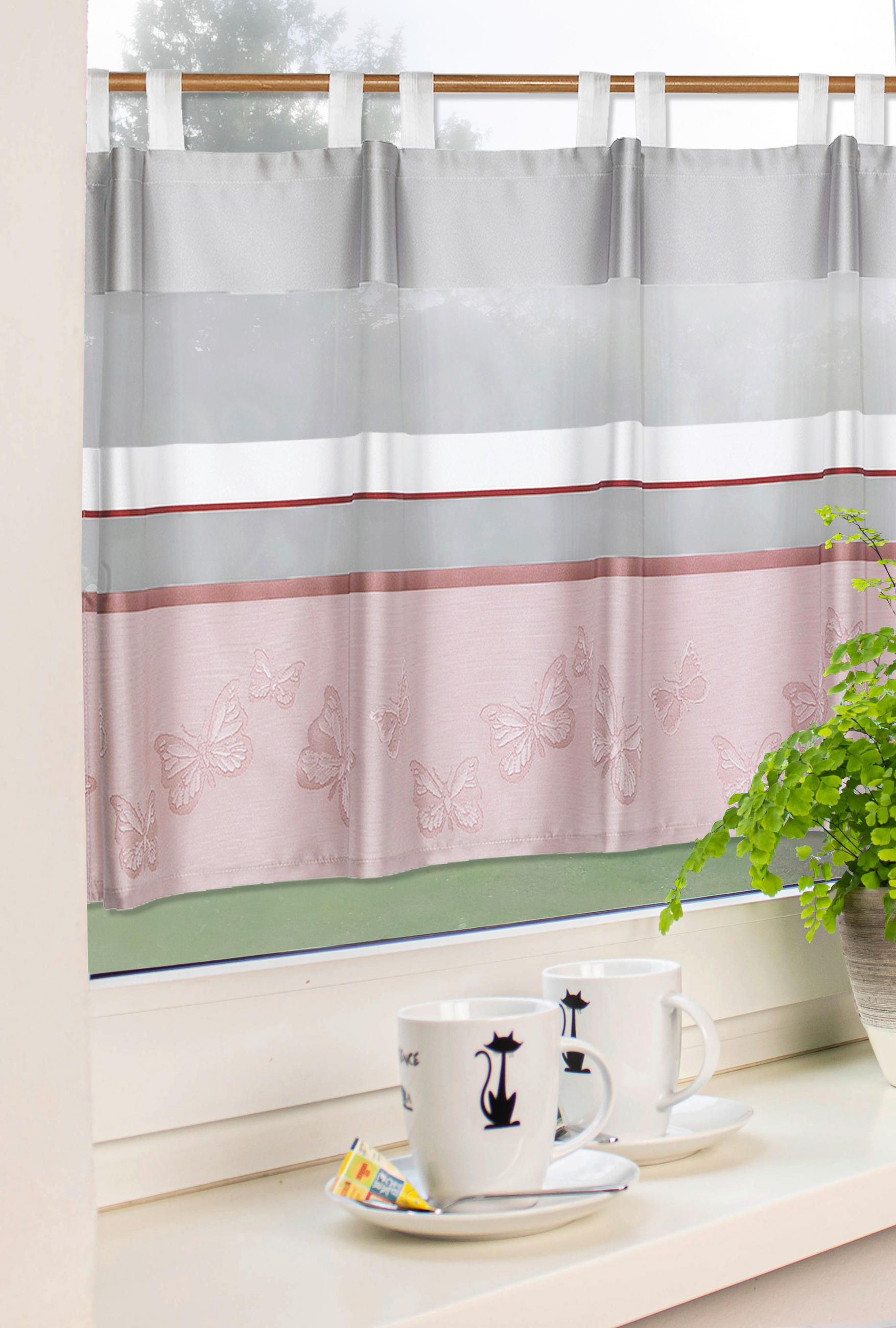 KURZGARDINE   140/50 cm   - Pink/Magenta, Design, Textil (140/50cm)