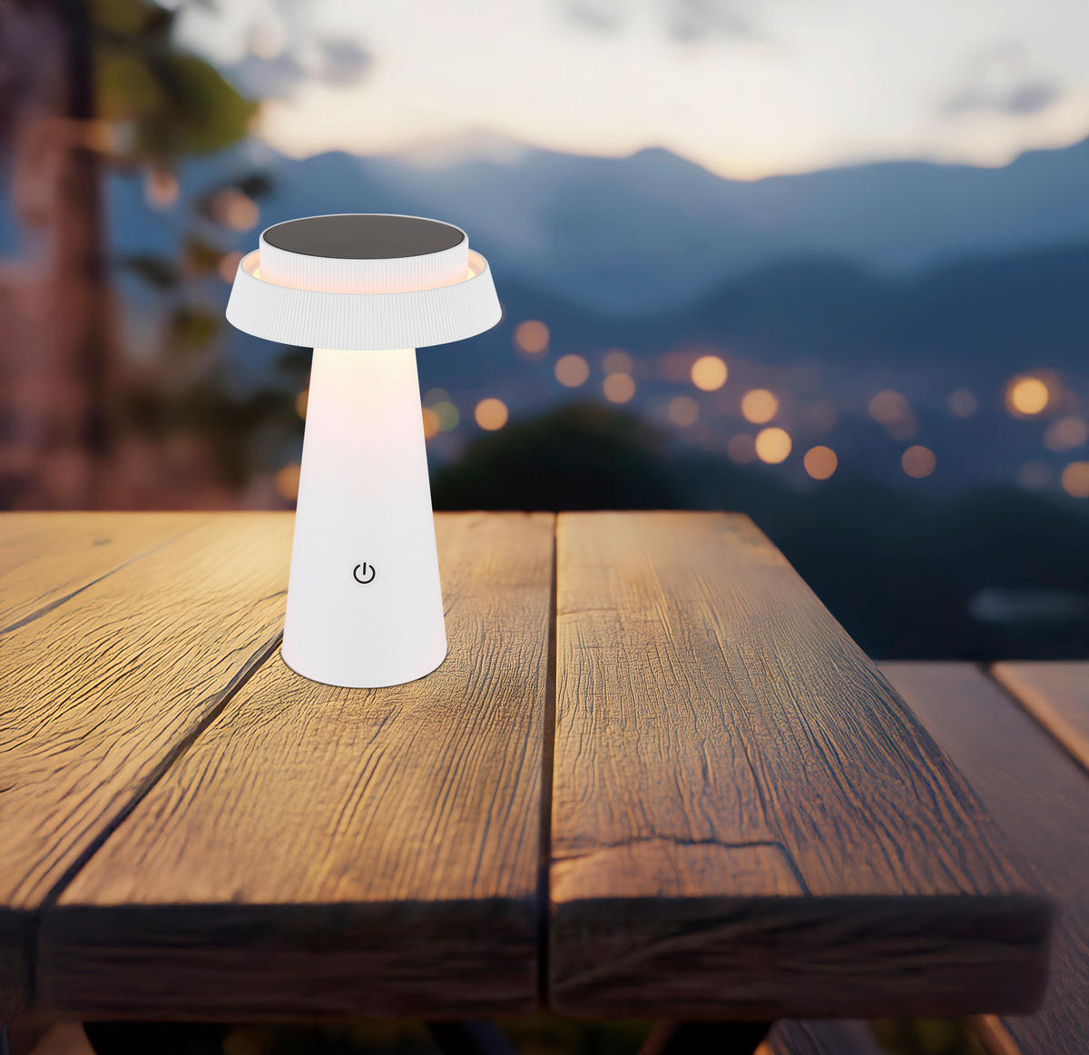 SOLARLEUCHTE SOLAR 14/23 cm   - Schwarz/Weiß, Design, Kunststoff (14/23cm) - Globo