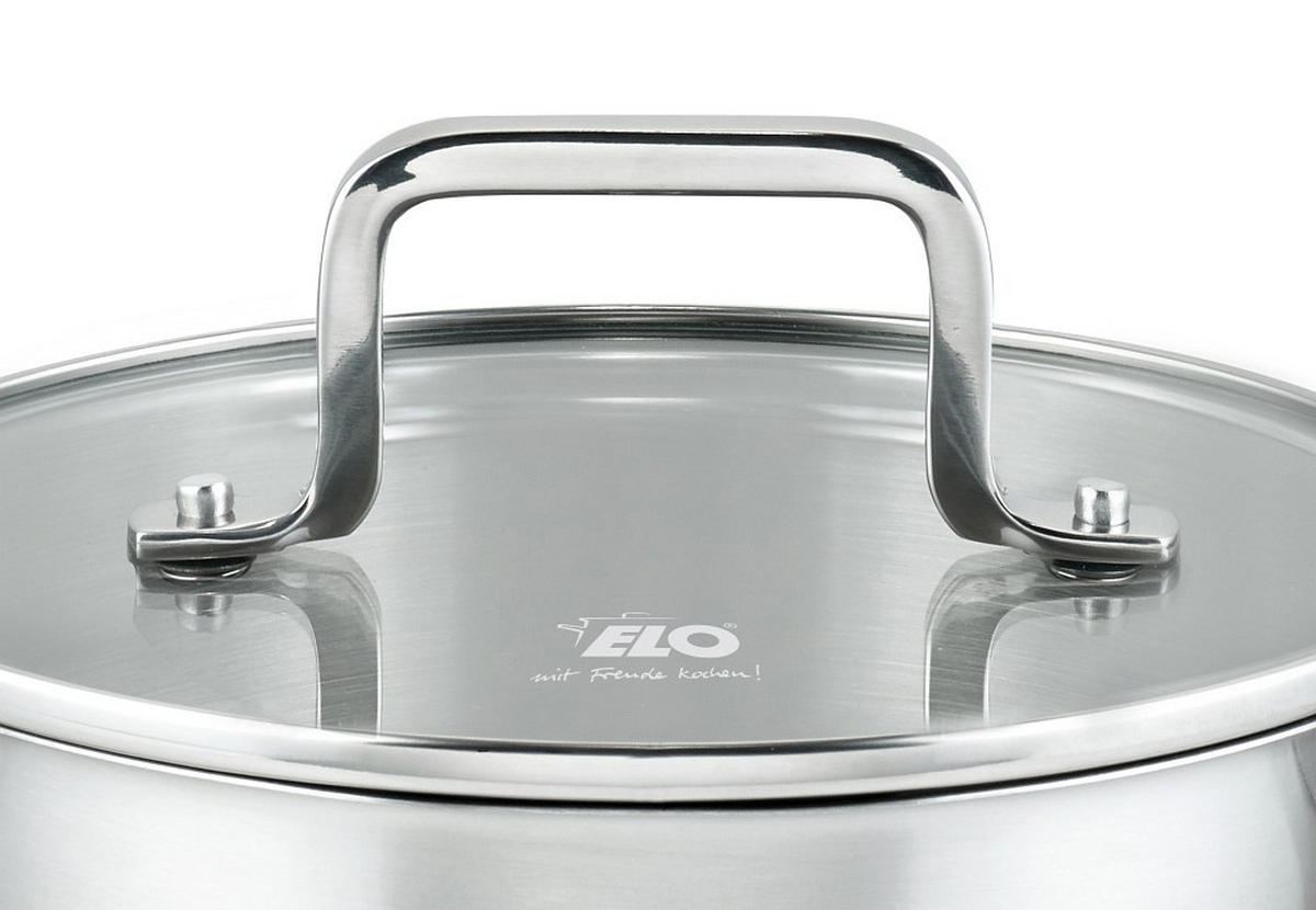 FLEISCHTOPF Topas 3,4 L  - Transparent/Silberfarben, Basics, Glas/Metall (20cm) - ELO