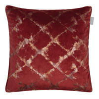 KISSENHÜLLE Shiny Velvet 48/48 cm  - Rot/Goldfarben, Design, Textil (48/48cm) - Ambiente