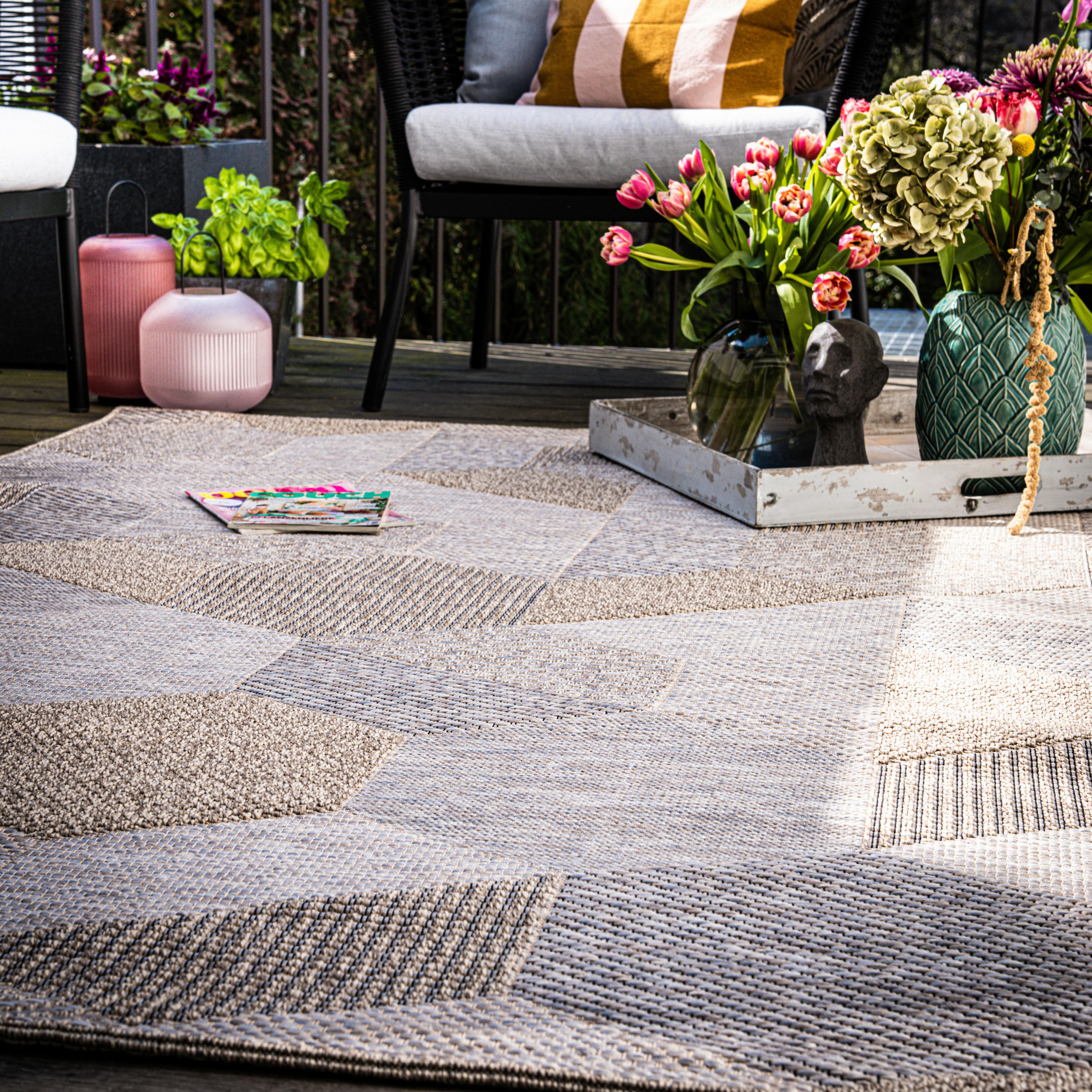 FLACHWEBETEPPICH 120/170 cm My Oslo  - Taupe, Design, Textil (120/170cm)