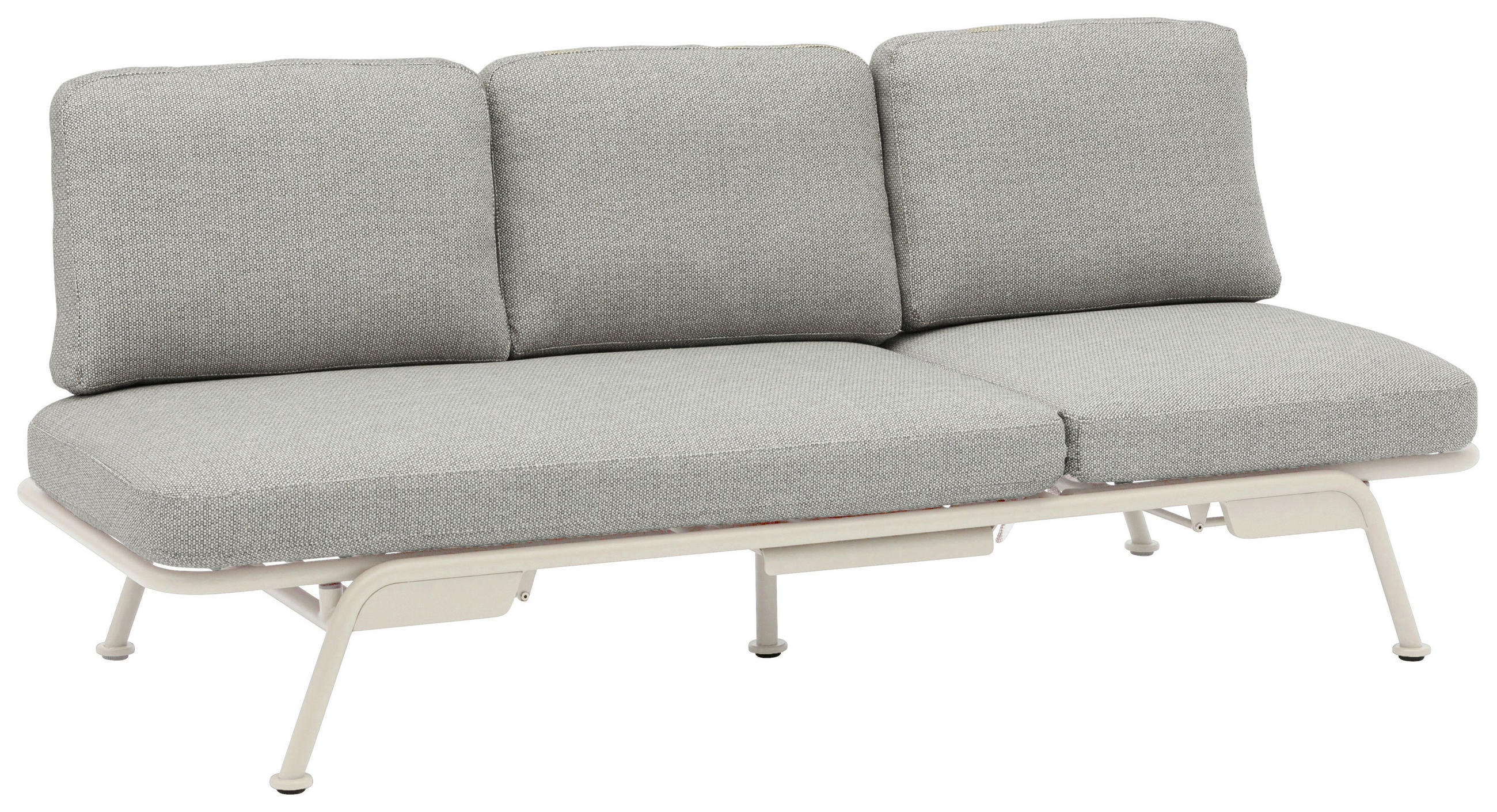 GARTENBANK 199/78/81 cm  Aluminium  - Taupe/Hellgrau, Design, Textil/Metall (199/78/81cm) - Zebra 