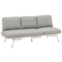 GARTENBANK 199/78/81 cm  in Taupe, Hellgrau  - Taupe/Hellgrau, Design, Textil/Metall (199/78/81cm) - Zebra 