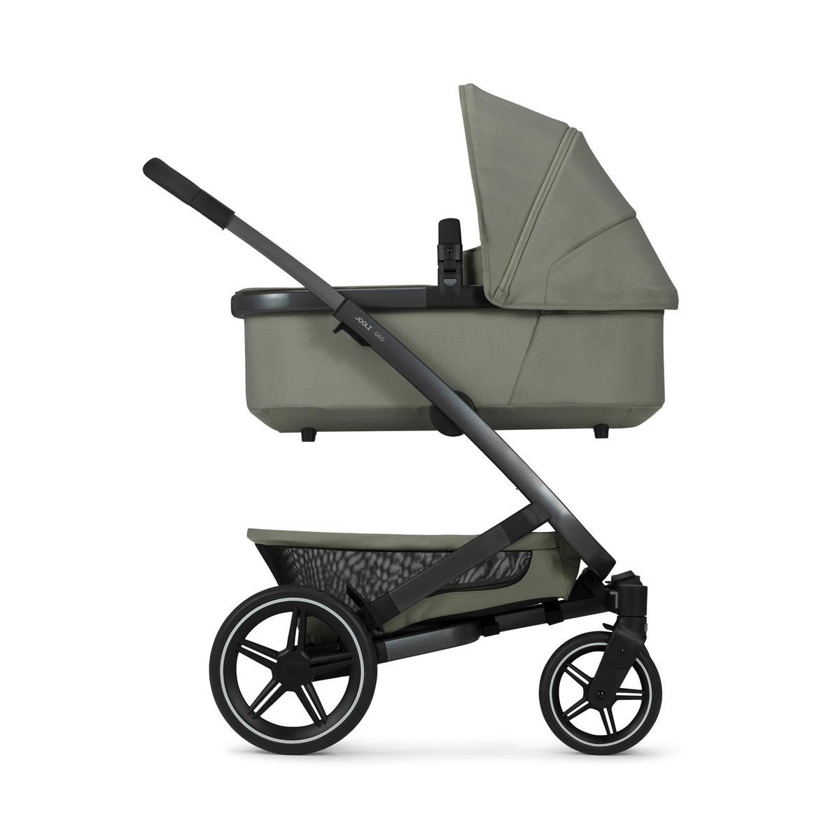 KINDERWAGENSET Geo3 Mono  - Pastellgrün/Grau, Basics, Textil/Metall (60/92-113/77-105cm) - Joolz
