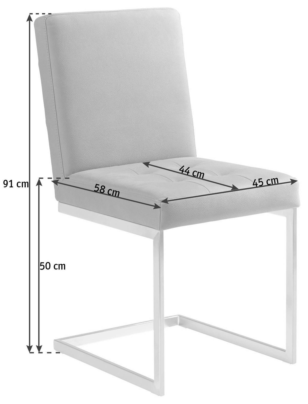 SCHWINGSTUHL  in Stahl Mikrofaser  - Schwarz/Grau, Design, Textil/Metall (45/91/58cm) - Moderano