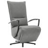 RELAXSESSEL in Textil Schwarz, Hellgrau  - Hellgrau/Schwarz, Design, Textil/Metall (66/110-114/84cm) - Moderano