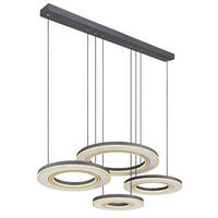 ZÁVESNÉ LED SVIETIDLO, 100/50/120 cm  - čierna/biela, Design, kov/plast (100/50/120cm)