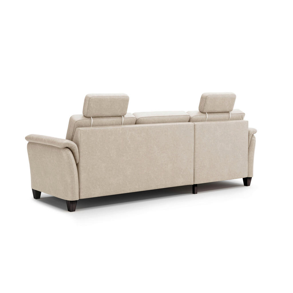 Thumbnail - Sit & More Ecksofa Palmera V, Beige, Textil, Buche, 4,5-Sitzer, Ottomane links, L-Form, 244x163 cm, Goldenes M, Oeko-Tex...