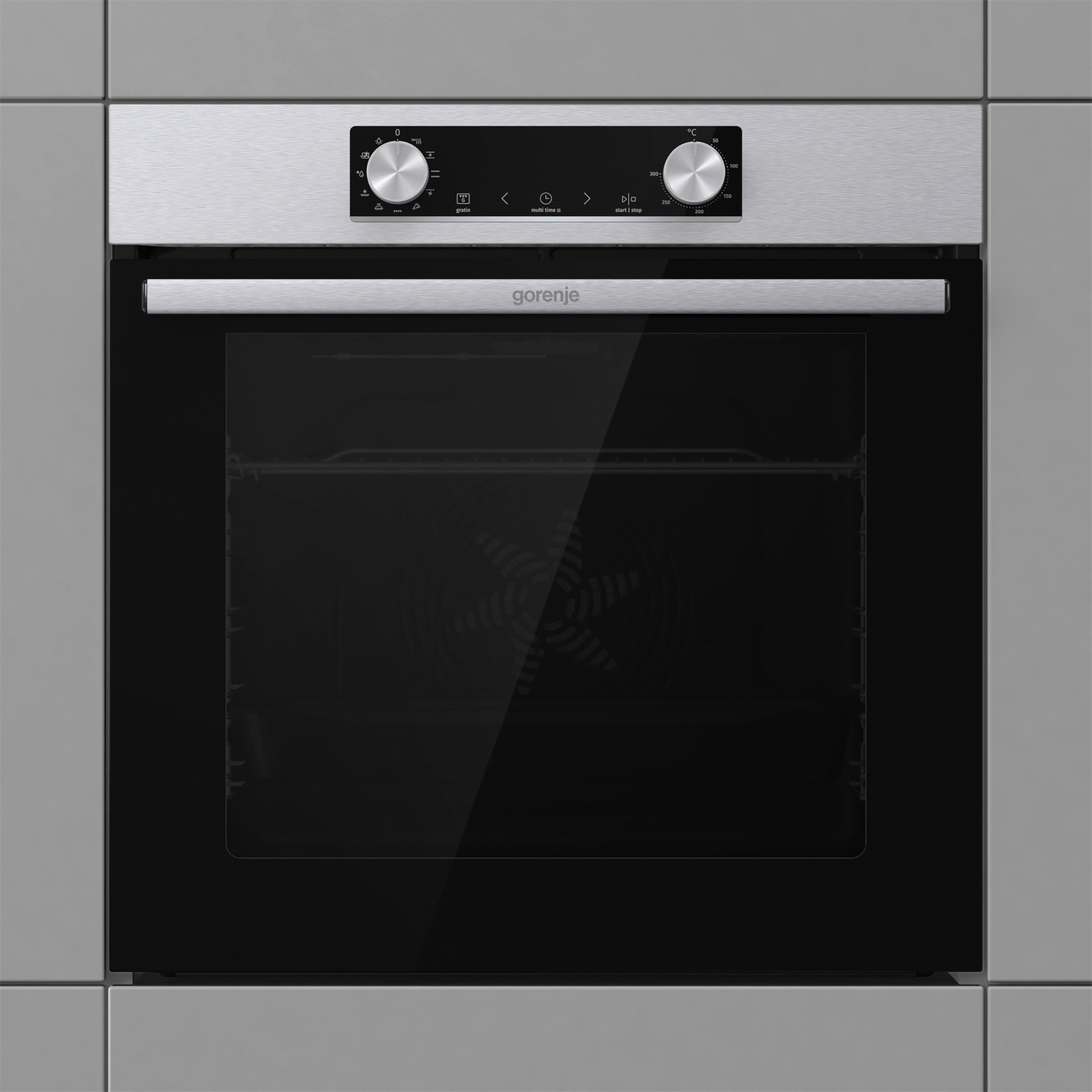 EINBAUBACKOFEN BO6735E02XK0  - Edelstahlfarben, Trend, Glas/Metall (59,5/59,5/56,4cm) - Hisense