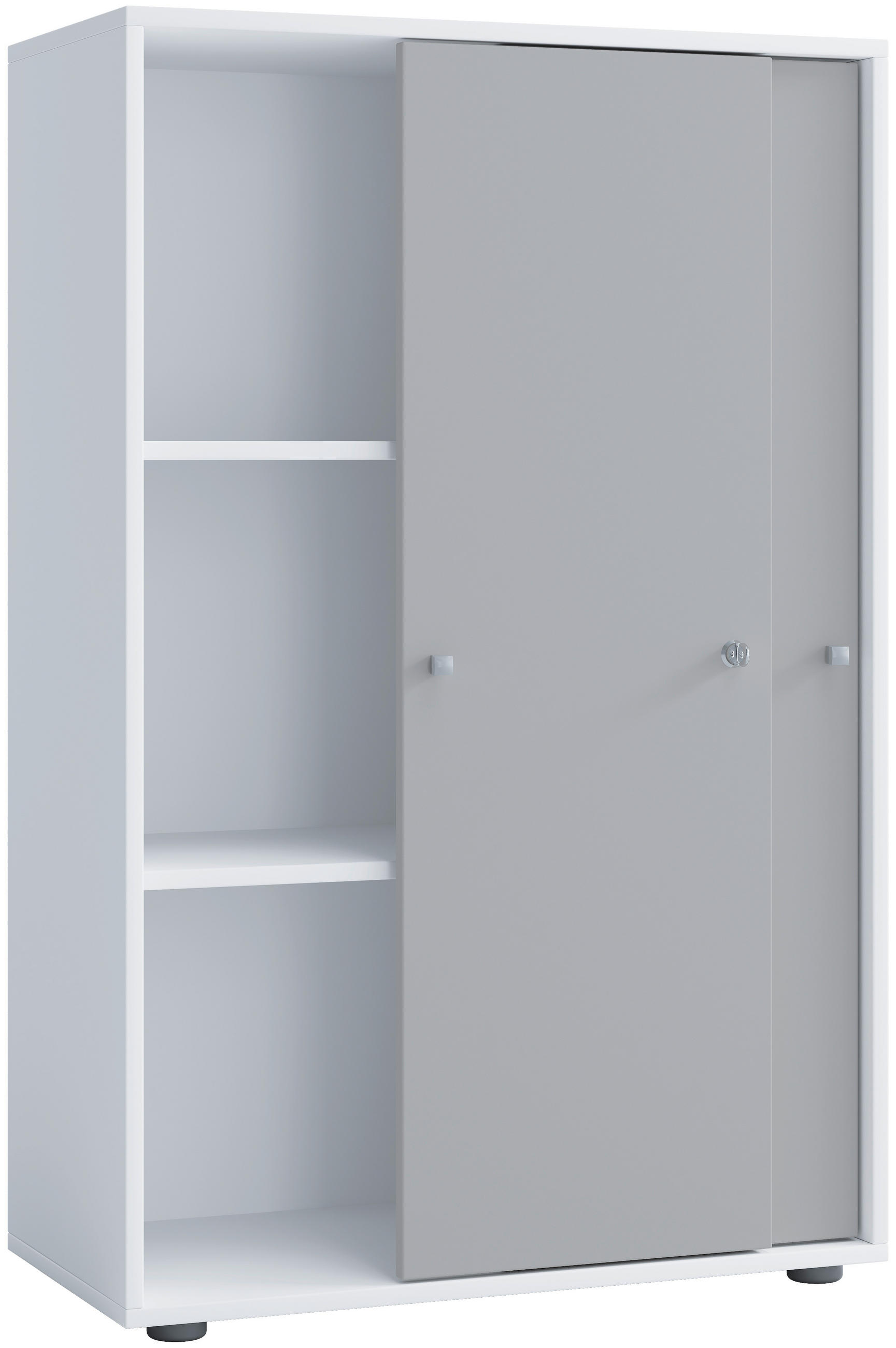 AKTENSCHRANK 70/110/39 cm  - Weiß/Grau, Design, Holzwerkstoff (70/110/39cm) - MID.YOU