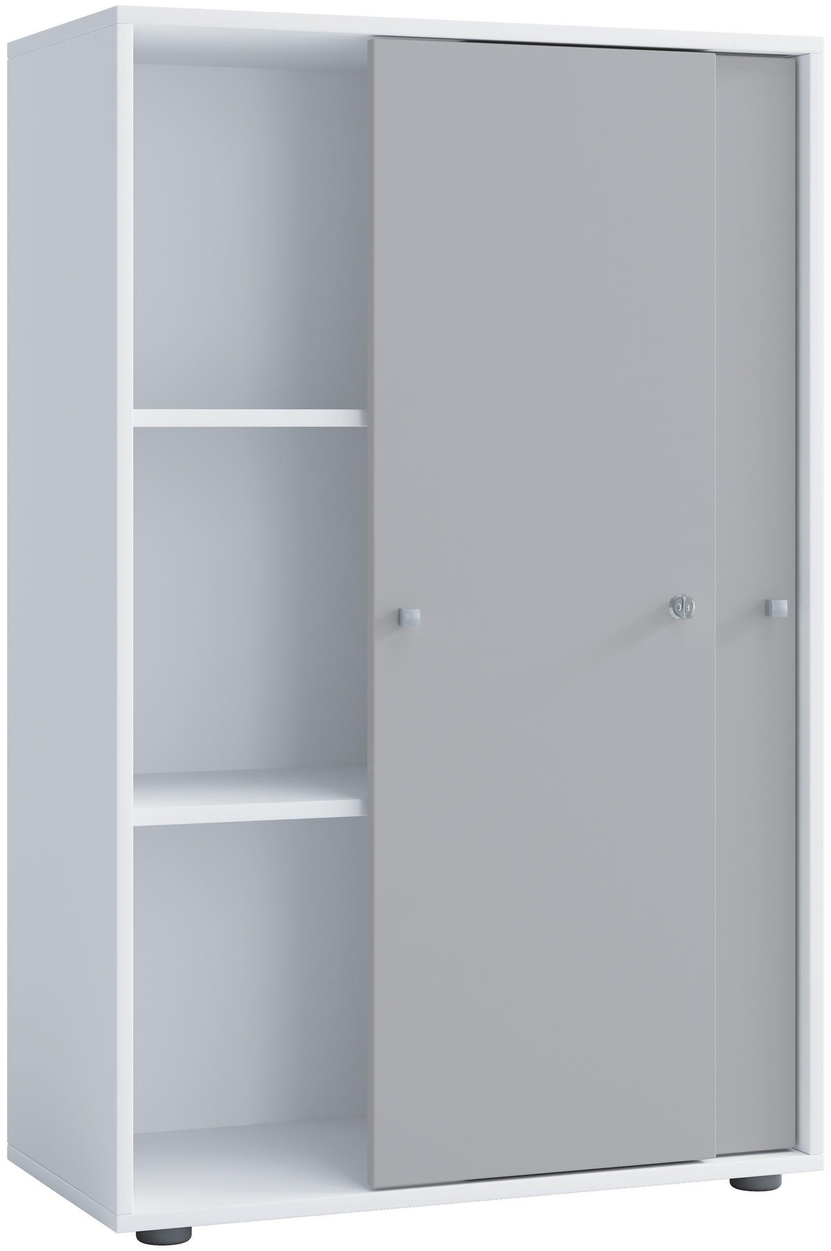 AKTENSCHRANK 70/110/39 cm  - Weiss/Grau, Design, Holzwerkstoff (70/110/39cm) - MID.YOU