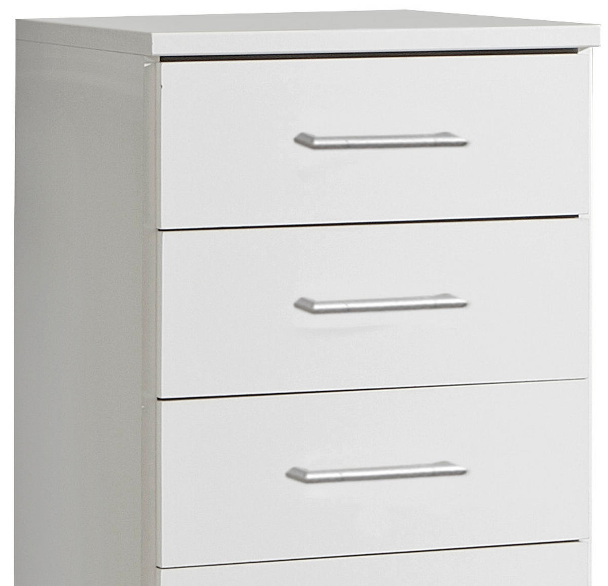 KOMODA, biela, 46/103/40 cm - biela/hliníková, Konventionell, kompozitné drevo/plast (46/103/40cm) - MID.YOU