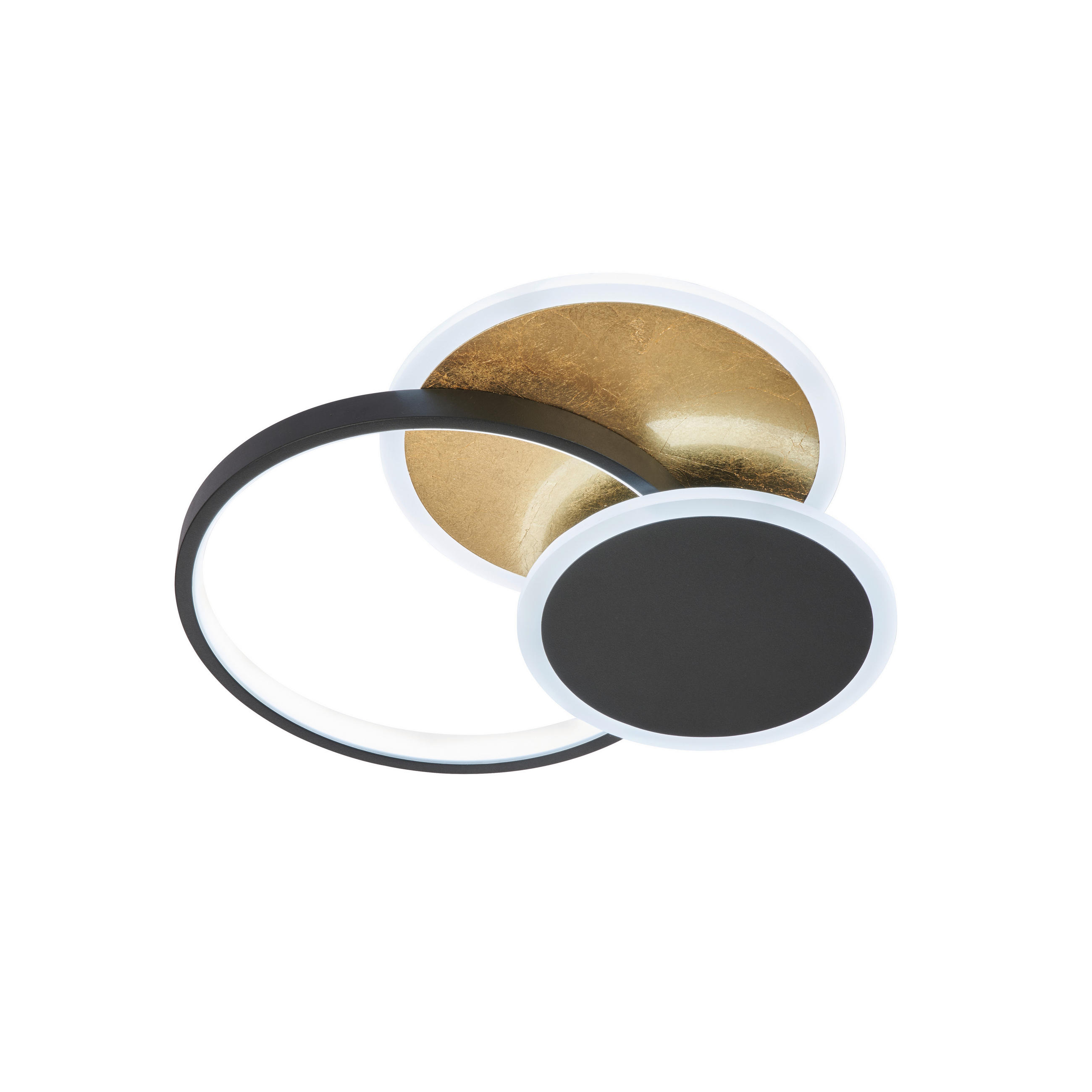 LED-DECKENLEUCHTE   40 cm   - Schwarz, Design, Metall (40cm) - Fischer & Honsel