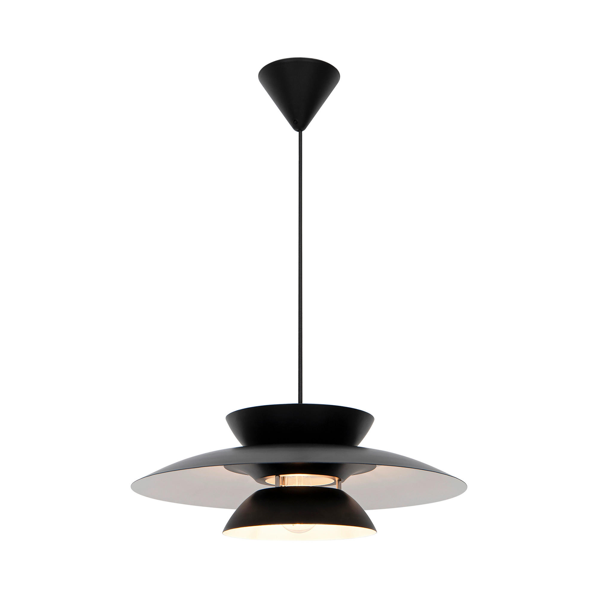 HÄNGELEUCHTE Carmen 45/15 cm   - Schwarz, Design, Metall (45/15cm) - Nordlux