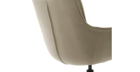 ARMLEHNSTUHL drehbar in Eisen beschichtet - Schwarz/Cappuccino, Design, Textil/Metall (60/90/65cm) - Novel