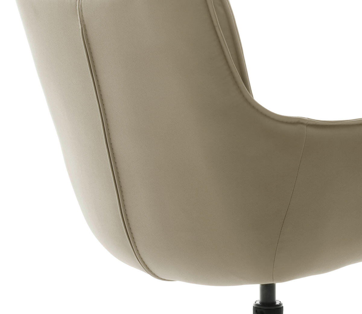 ARMLEHNSTUHL drehbar  in Eisen beschichtet  - Schwarz/Cappuccino, Design, Textil/Metall (60/90/65cm) - Novel