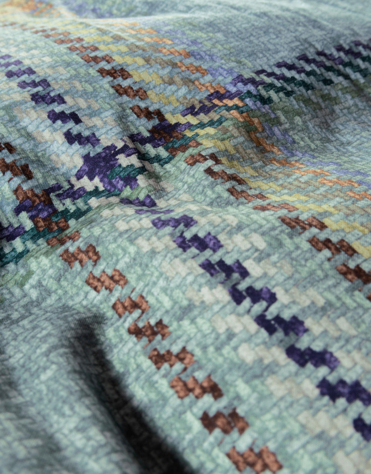 BETTWÄSCHE Meau 135/200 cm  - Grün, KONVENTIONELL, Textil (135/200cm) - Essenza