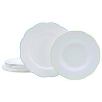 TAFELSERVICE Lila, Weiß, Hellblau, Hellrosa, Limette Florine Bunt 8-teilig  - Hellrosa/Lila, Basics, Keramik - Creatable