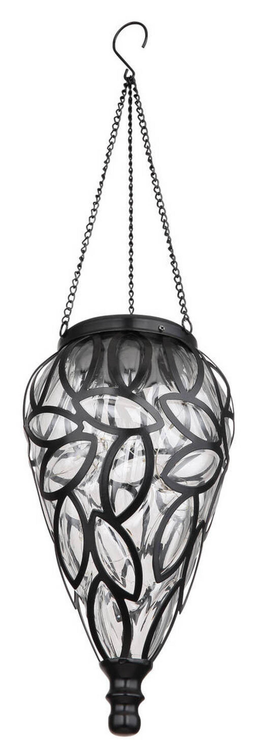 SOLARLEUCHTE - Klar/Schwarz, Basics, Kunststoff/Metall (13,5/50cm) - Globo