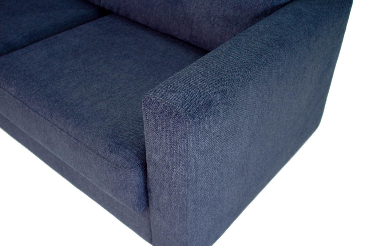 KANAPÉÁGY textil sötétkék  - sötétkék/fekete, Konventionell, textil (178/85/90cm) - Xora