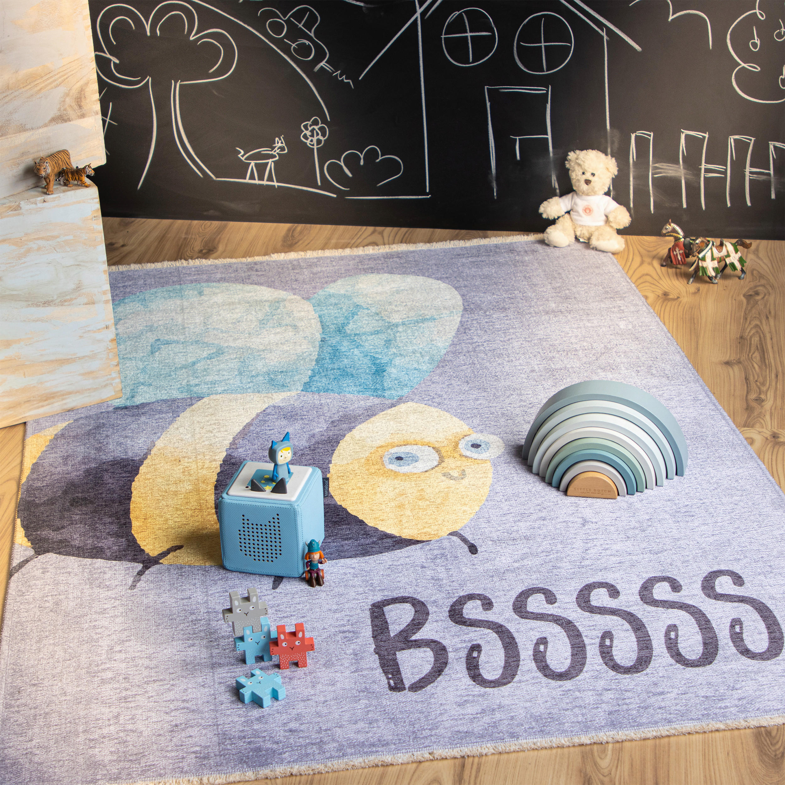 COVOR PENTRU COPII MY GRETA - galben/alb, Trend, textil (115/170cm) - Ben'n'jen