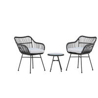 CAFÉSET metall, plast  - svart, Klassisk, metall/plast - Gardenson