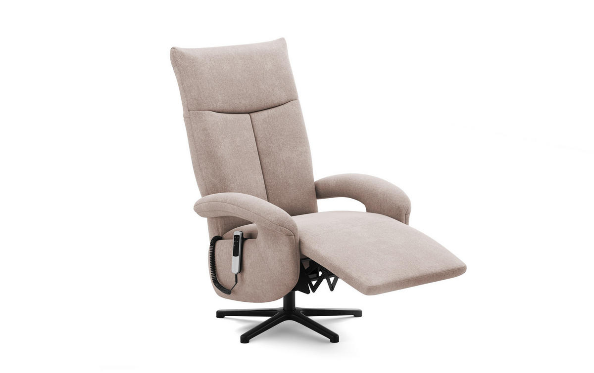 SESSEL in Flachgewebe Greige  - Greige/Schwarz, KONVENTIONELL, Textil/Metall (74/112/82cm) - Sit & More