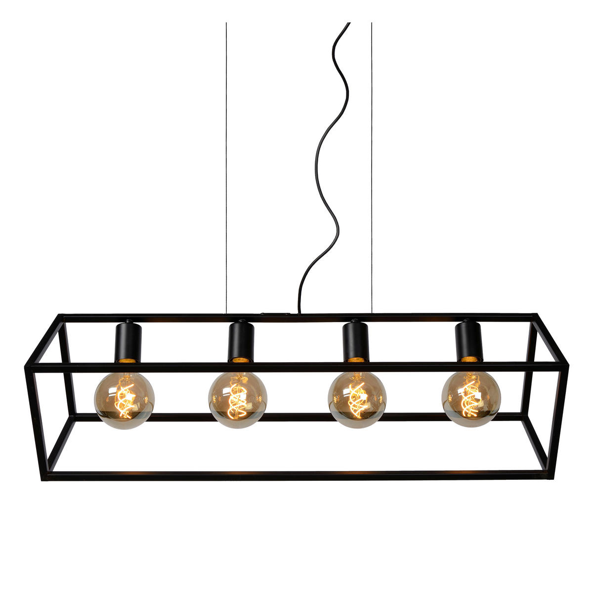 HÄNGELEUCHTE 80/28/161 cm    - Schwarz, Basics, Metall (80/28/161cm) - Lucide
