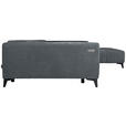 ECKSOFA  in Chenille Grau  279/222 cm  - Schwarz/Grau, KONVENTIONELL, Kunststoff/Textil (279/222cm) - Hom`in