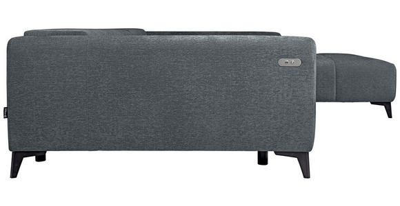 ECKSOFA  in Chenille Grau  279/222 cm  - Schwarz/Grau, KONVENTIONELL, Kunststoff/Textil (279/222cm) - Hom`in
