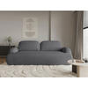 3-SITZER-SOFA Sevilla Plus in Bouclé Dunkelgrau  - Dunkelgrau/Schwarz, Design, Kunststoff/Textil (256/93/120cm) - MID.YOU