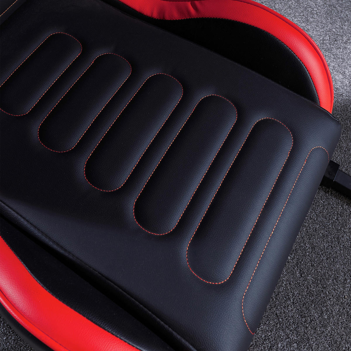 GAMINGSTUHL Rot, Schwarz Metall, Kunststoff, Leder   - Rot/Schwarz, MODERN, Leder/Kunststoff (63/53/83cm) - X Rocker