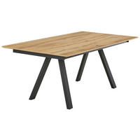 ESSTISCH 190-290/100/75 cm Echtholz  Holz, Metall ausziehbar, in verschiedenen Größen erhältlich, Variantenauswahl rechteckig Anthrazit, Wildeiche  - Wildeiche/Anthrazit, KONVENTIONELL, Holz/Metall (190-290/100/75cm) - Venjakob