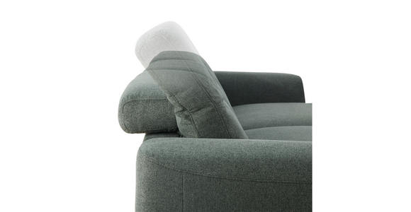 ECKSOFA in Webstoff Olivgrün - Edelstahlfarben/Olivgrün, Design, Holz/Textil (311/163cm) - Dieter Knoll