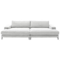 BIGSOFA in Cord Weiß  - Schwarz/Weiß, Design, Textil/Metall (296/83/177cm) - Dieter Knoll