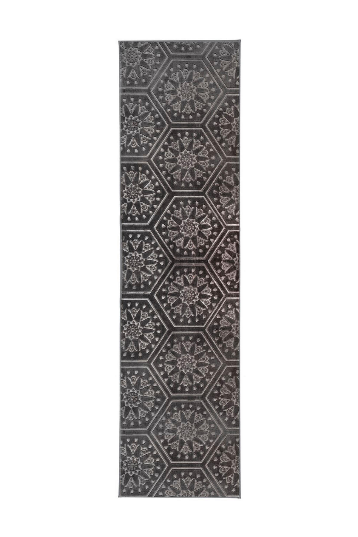 LÄUFER 80/150 cm Monroe 225 Anthrazit Anthrazit  - Anthrazit, KONVENTIONELL, Kunststoff/Textil (80/150cm)