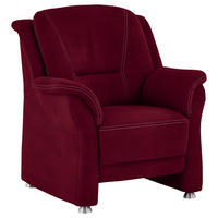 SESSEL in Mikrofaser Rot  - Beige/Rot, Konventionell, Textil/Metall (90/100/92cm) - Beldomo Comfort