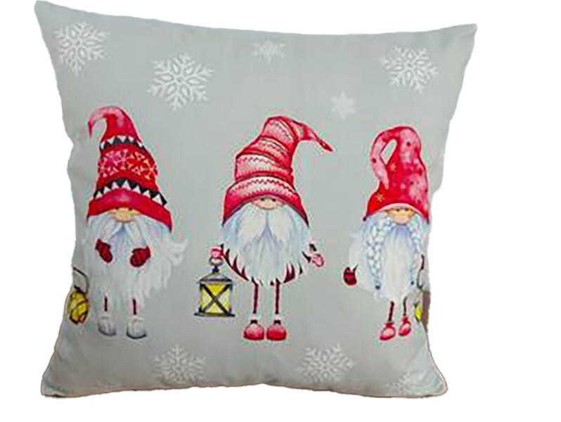 DÍSZPÁRNA  - piros/fehér, Basics, textil (45/45/5cm)