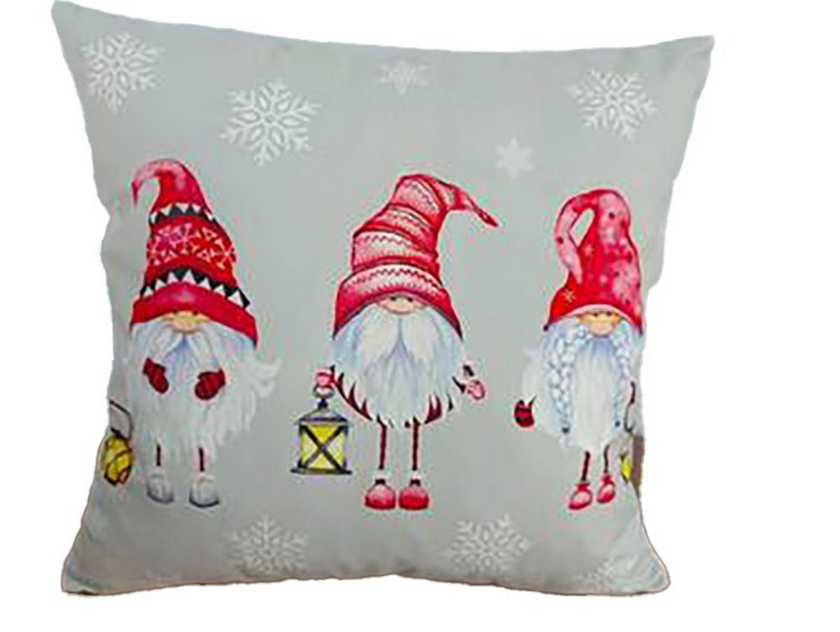 DÍSZPÁRNA  - piros/fehér, Basics, textil (45/45/5cm)