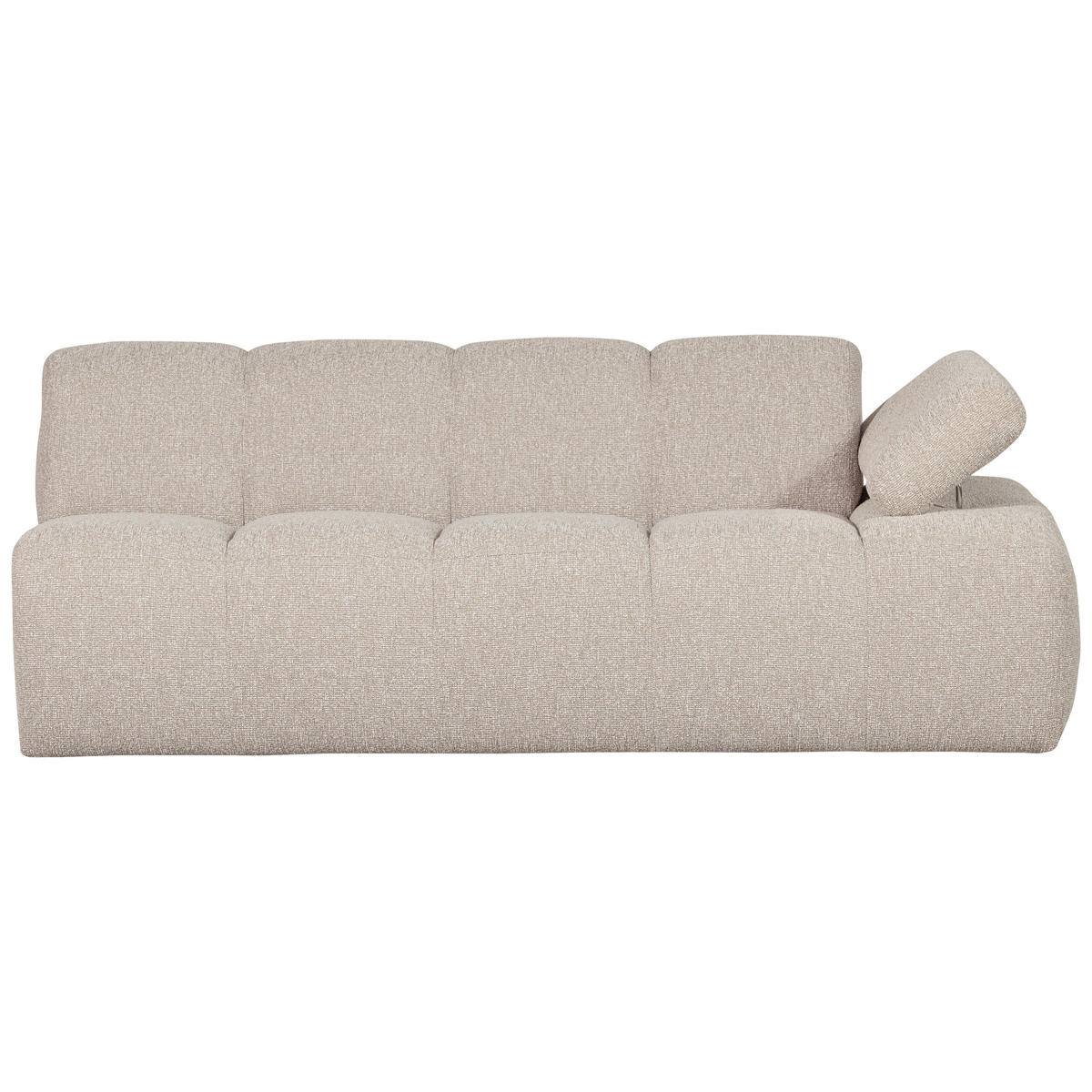 SOFAELEMENT Mojo in Bouclé Beige  - Beige/Schwarz, MODERN, Kunststoff/Textil (204/74/97cm) - Livetastic
