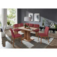 ECKBANK 125/165 cm  in Rot, Eichefarben  - Eichefarben/Rot, KONVENTIONELL, Holzwerkstoff/Textil (125/165cm) - Cantus
