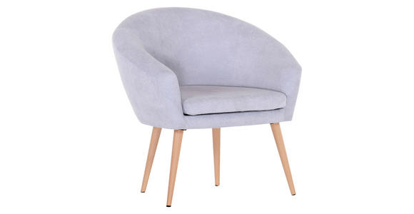 SESSEL in Mikrofaser Hellblau  - Hellblau, Design (73/73/66cm) - Carryhome