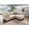 ECKSOFA Beige Cord  - Beige/Graubraun, Design, Holz/Textil (250/190cm) - MID.YOU
